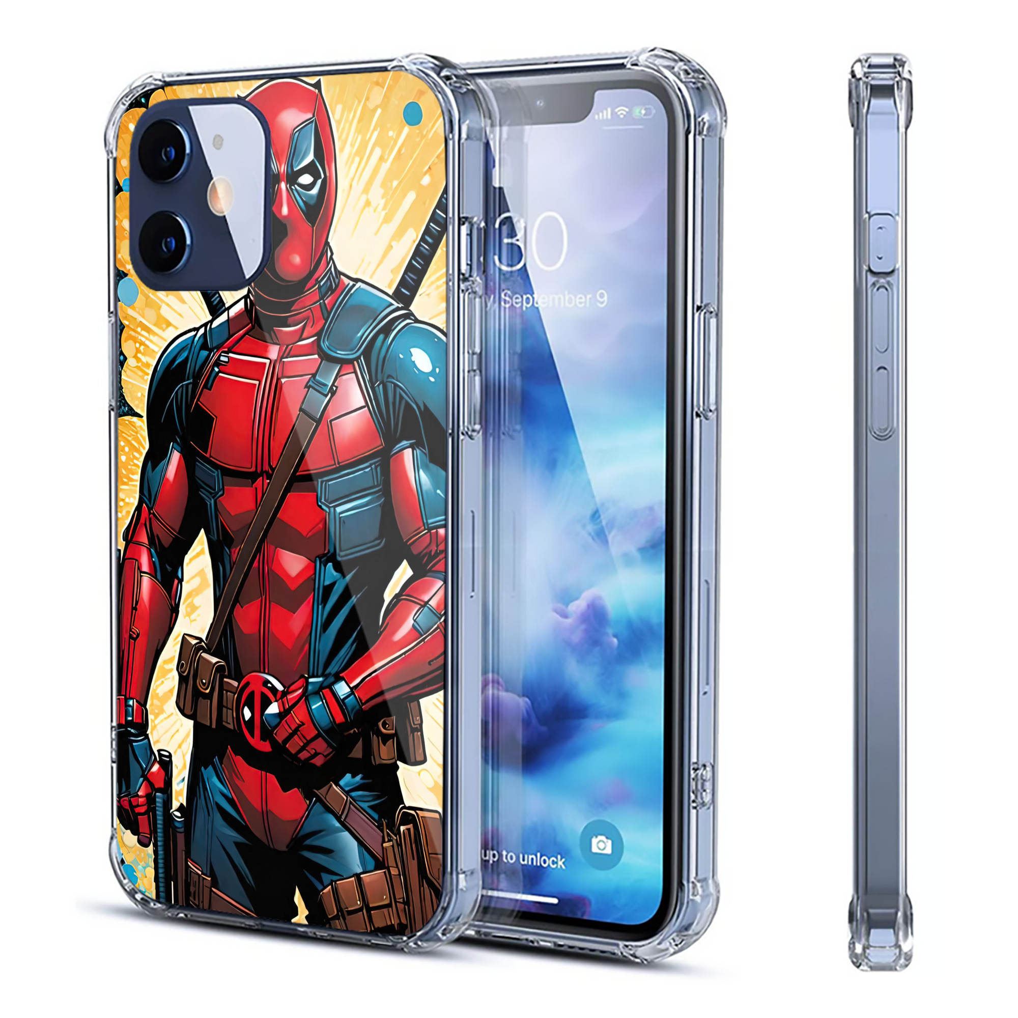 （画像用） Deadpool デッドプール 【iPhone 12シリーズ対応】透明スマホケース（クリアソフトケース）
